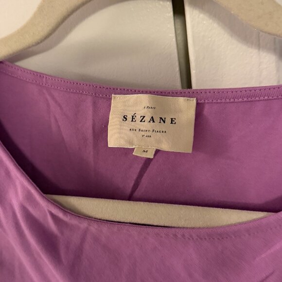 Sezane Pippa Short Dress - Mauve Size Medium - Picture 3 of 4